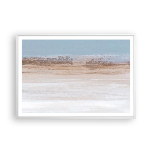 Plakat i hvid ramme - Tvetydigt landskab - 100x70 cm