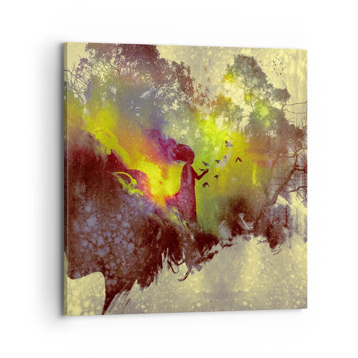 Lærredstryk - Billede på lærred - Moder Natur - 70x70 cm