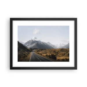 Plakat i sort ramme - Vejen til hjerte - 40x30 cm