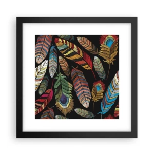 Plakat i sort ramme - Fuglekarneval - 30x30 cm