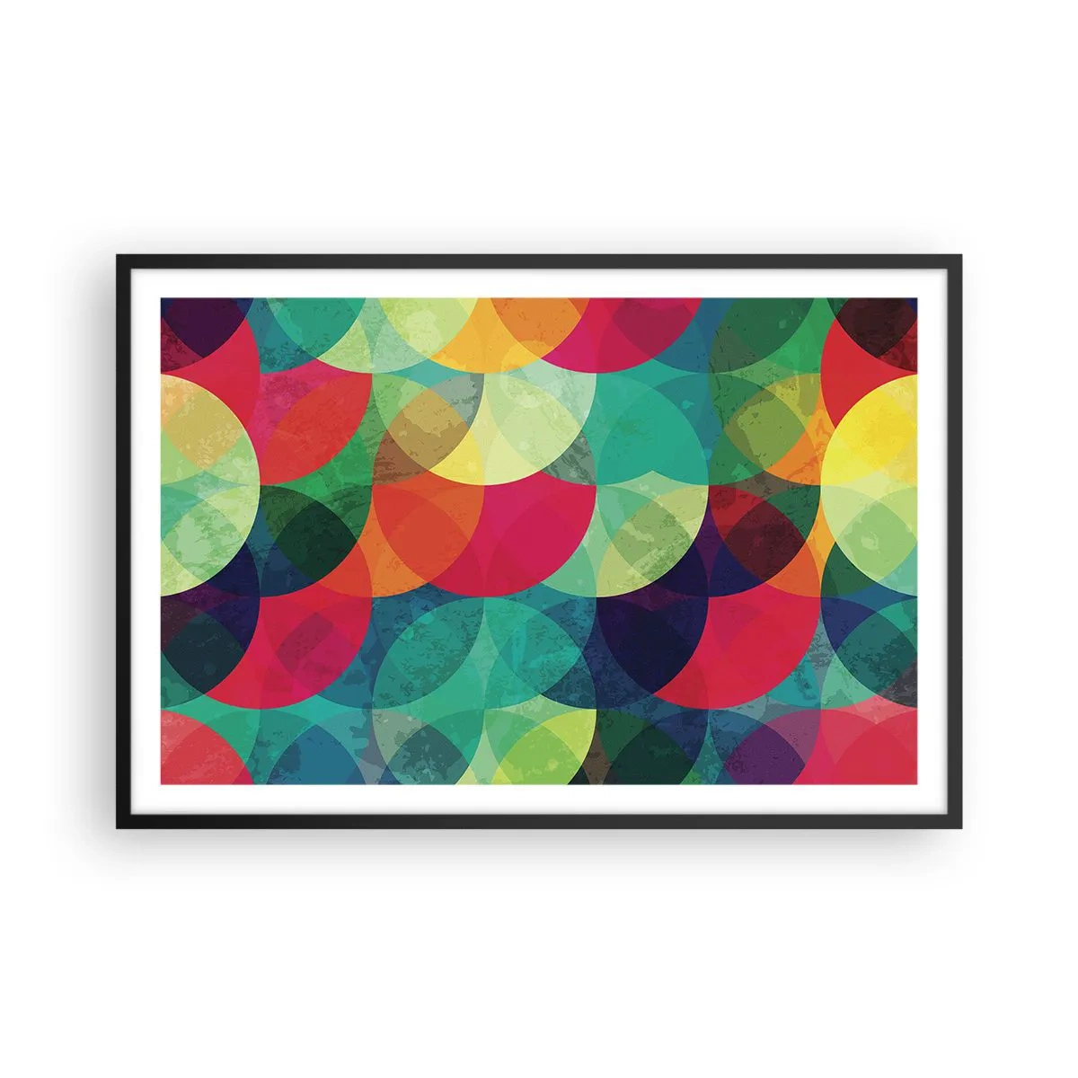 Plakat i sort ramme - Ind i regnbuens opstigning - 91x61 cm