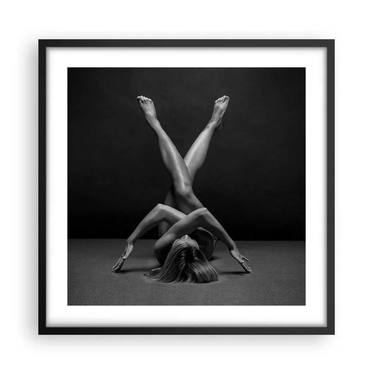 Plakat i sort ramme - Nøgenhedens geometri - 50x50 cm
