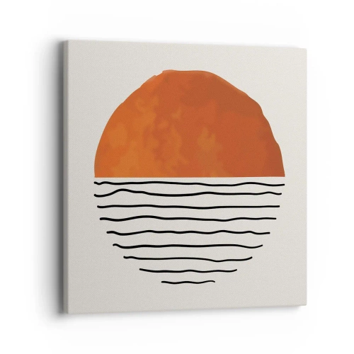 Lærredstryk - Billede på lærred - I en japansk atmosfære - 40x40 cm