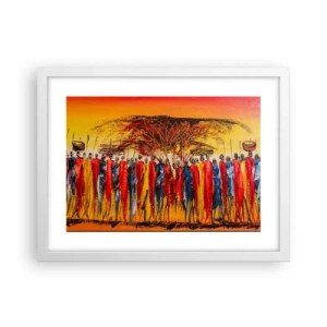 Plakat i hvid ramme - Der, der, der, der går de - 40x30 cm