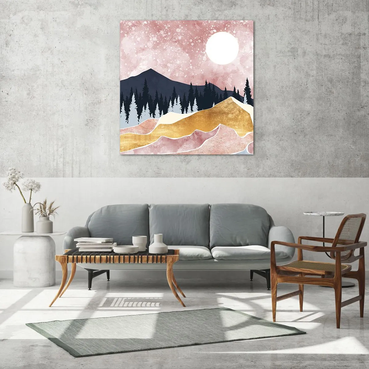 Billede på glas - Nattevagt - 70x70 cm