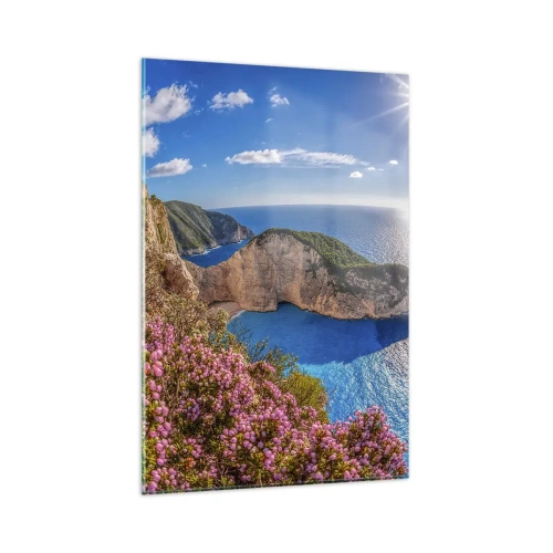 Billede på glas - Min store græske ferie - 80x120 cm