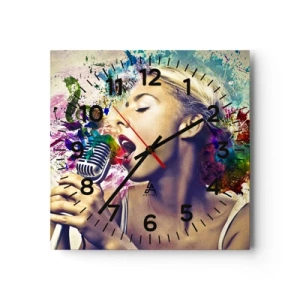 Vægur, Uret - Mal verden med din stemme - 40x40 cm