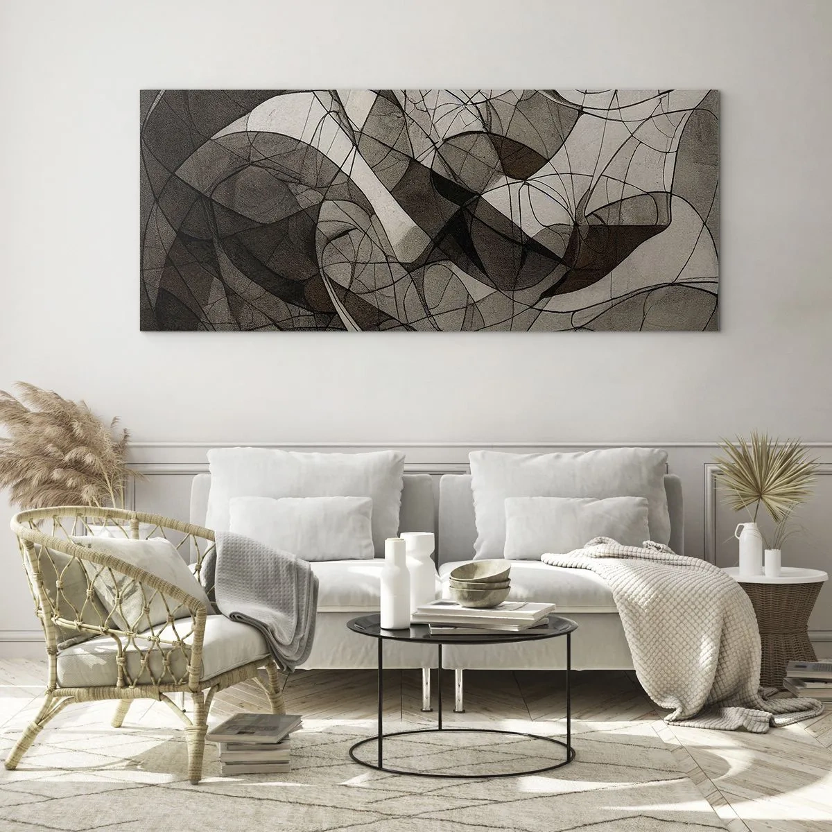 Billede på glas - Cirkulation af jordens farver - 90x30 cm