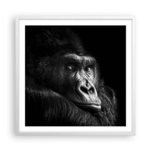 Plakat i hvid ramme - Og hvad kigger du på? - 60x60 cm