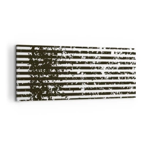 Lærredstryk - Billede på lærred - Rytme og støj - 100x40 cm