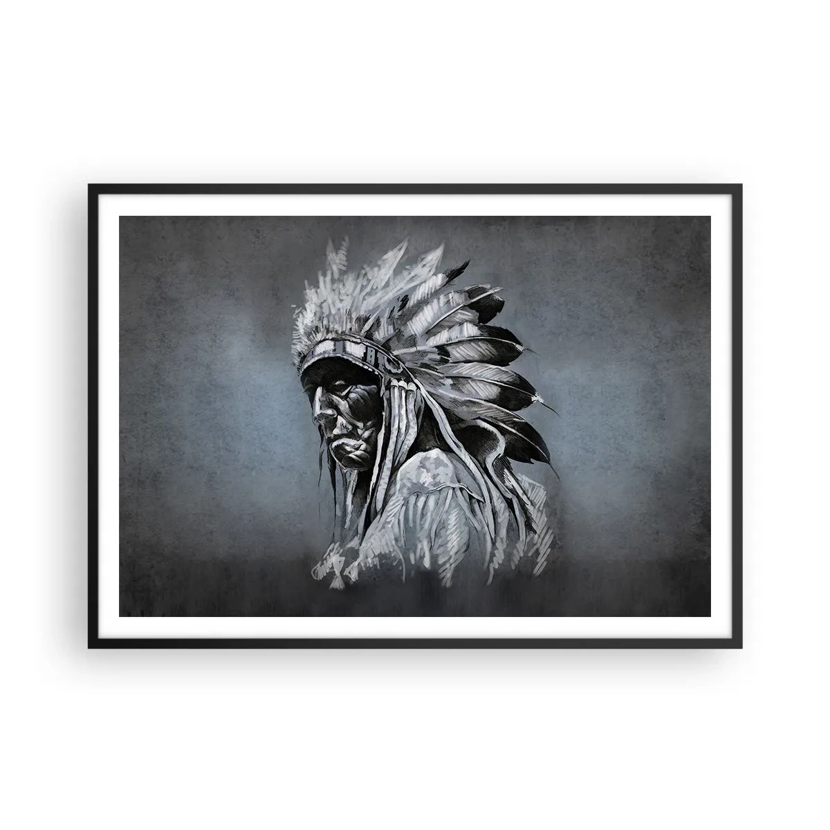 Plakat i sort ramme - Tilbage til rødderne - 100x70 cm