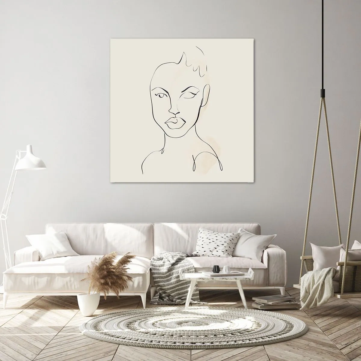 Lærredstryk - Billede på lærred - Omrids af sensualitet - 50x50 cm