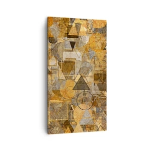 Lærredstryk - Billede på lærred - Verden i form - 45x80 cm