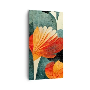 Lærredstryk - Billede på lærred - Varmen fra troperne og køligheden fra det grønne - 55x100 cm