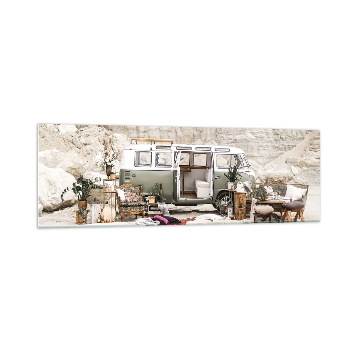 Billede på glas - Tid til at starte rejsen - 160x50 cm