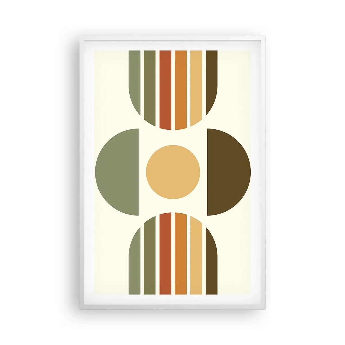 Plakat i hvid ramme - I jordfarver - 61x91 cm