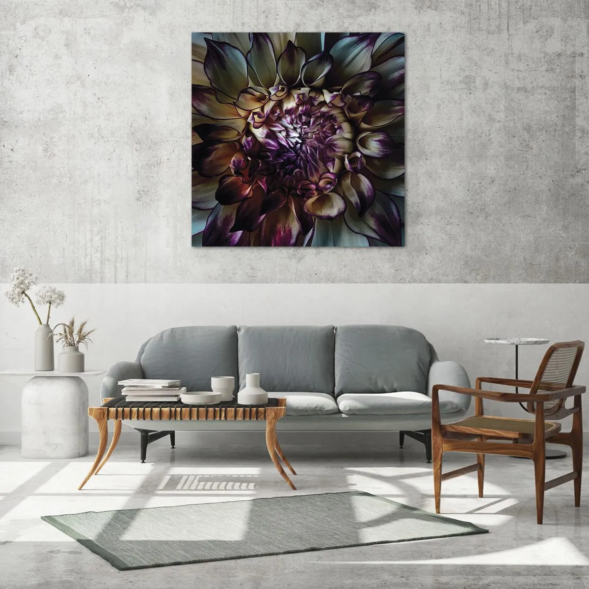 Billede på glas - Ungdommens blomstring - 40x40 cm