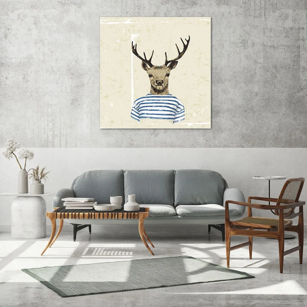 Billede på glas - Fordi jeg kan lide stribede skjorter! - 50x50 cm