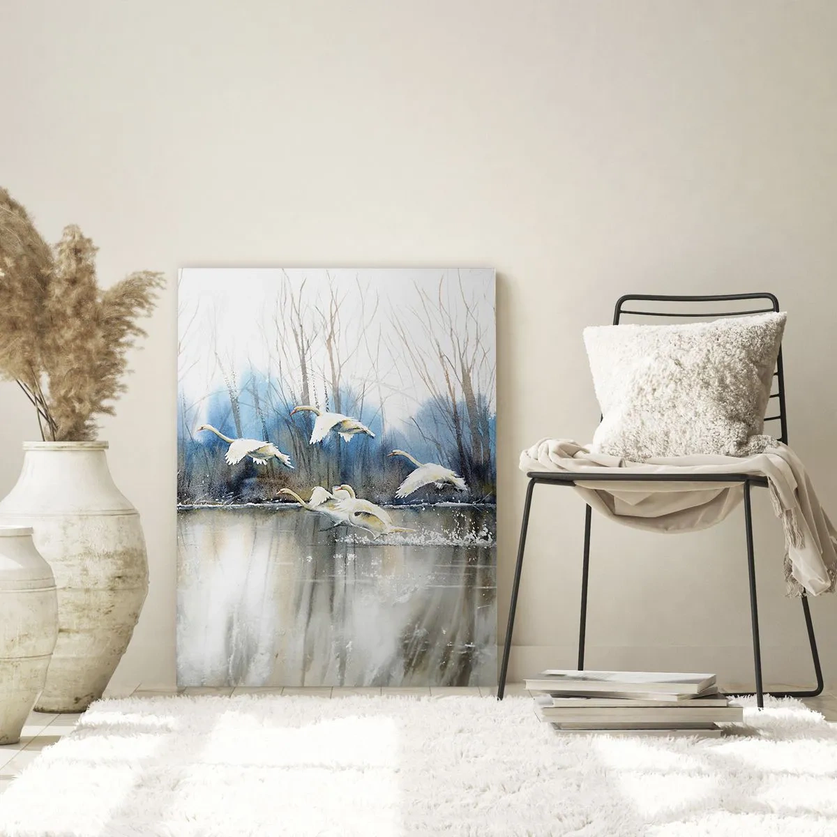 Billede på glas - Som i en fortælling om vilde svaner - 80x120 cm