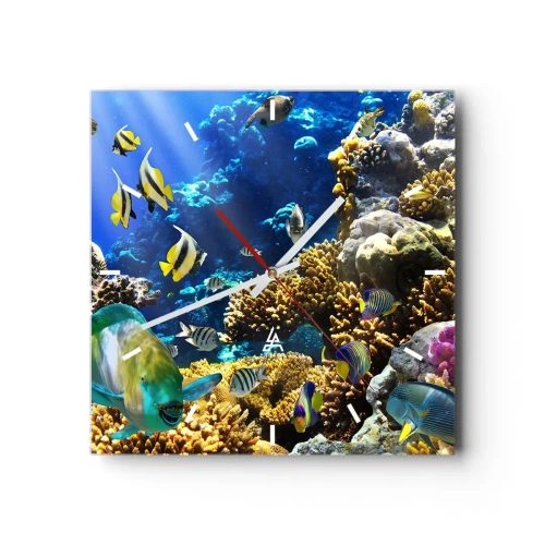 Vægur, Uret - Tung trafik på feriestien - 30x30 cm