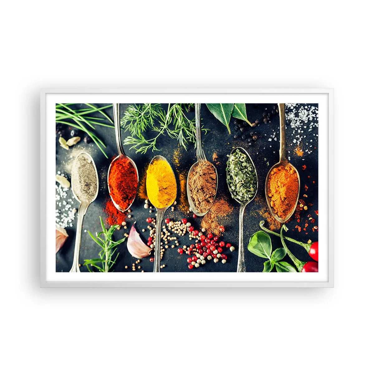 Plakat i hvid ramme - Kulinarisk magi - 91x61 cm