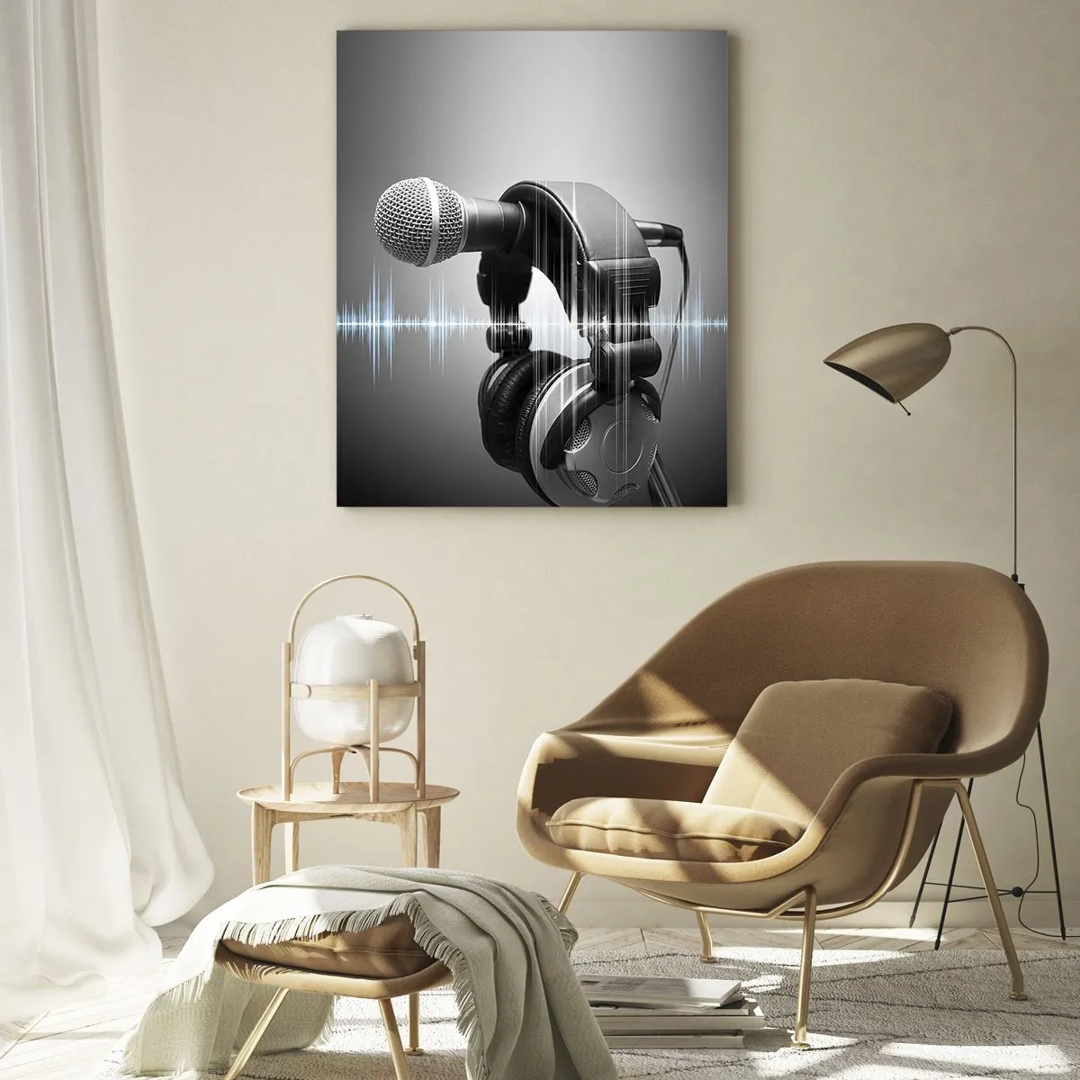 Billede på glas - Man kan stadig høre sangen - 70x100 cm