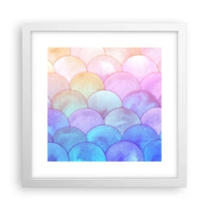 Plakat i hvid ramme - Perleskaller - 30x30 cm