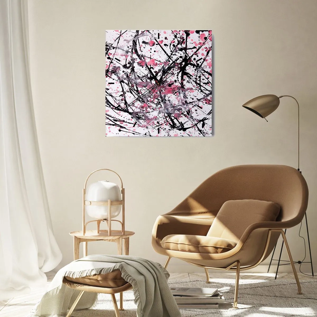 Vægur, Uret - Livets flygtige natur - 30x30 cm