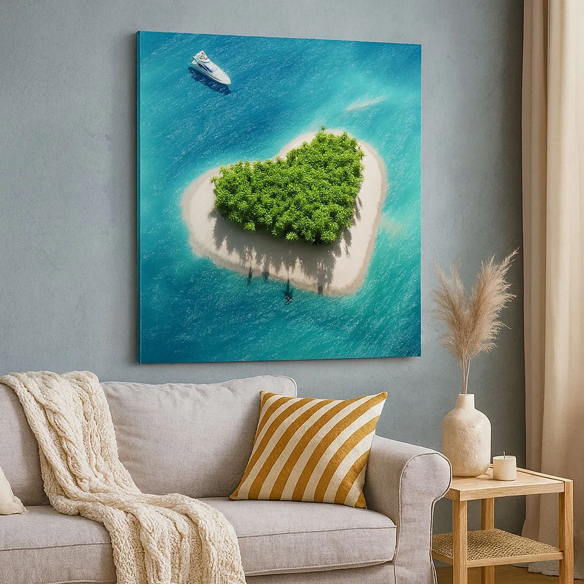 Lærredstryk - Billede på lærred - Jeg elsker sommeren - 30x30 cm