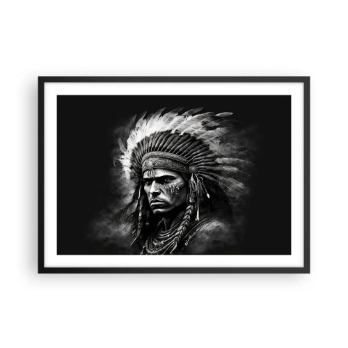 Plakat i sort ramme - Leder og kriger - 70x50 cm