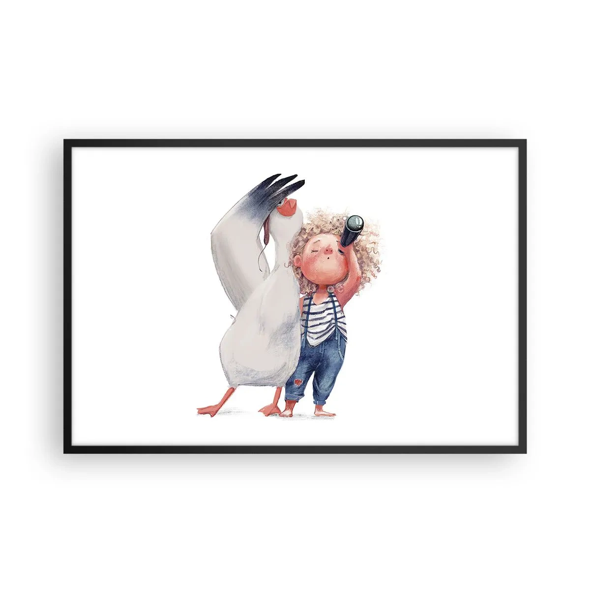 Plakat i sort ramme - En plan for en fantastisk rejse - 91x61 cm