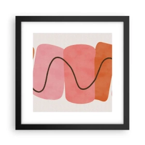 Plakat i sort ramme - Formernes blide bevægelse - 30x30 cm