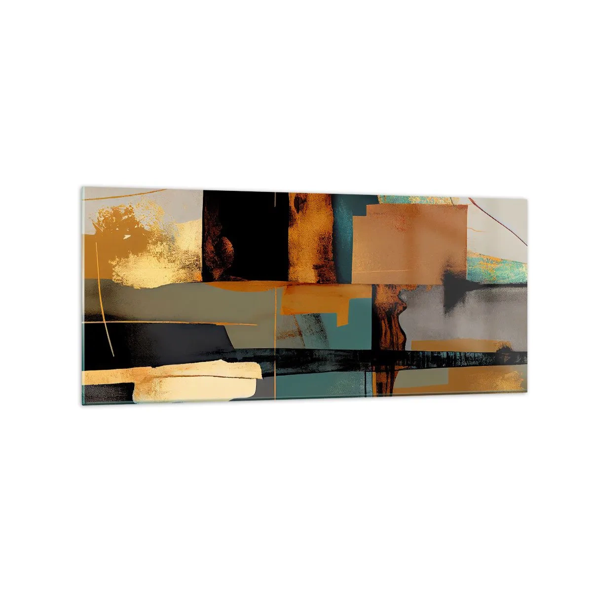 Billede på glas - Abstraktion - lys og skygge - 120x50 cm