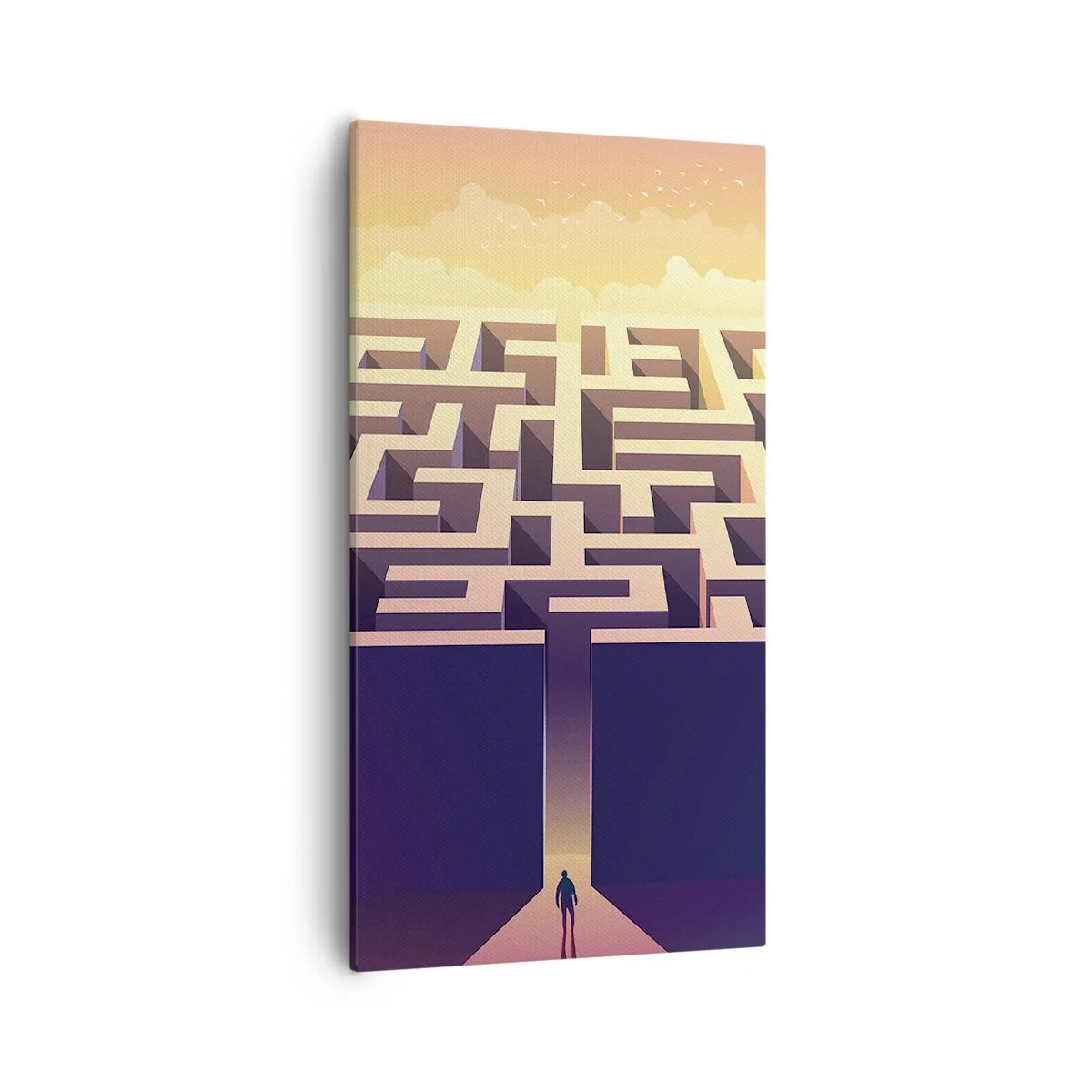 Lærredstryk - Billede på lærred - Tid til beslutning - 55x100 cm