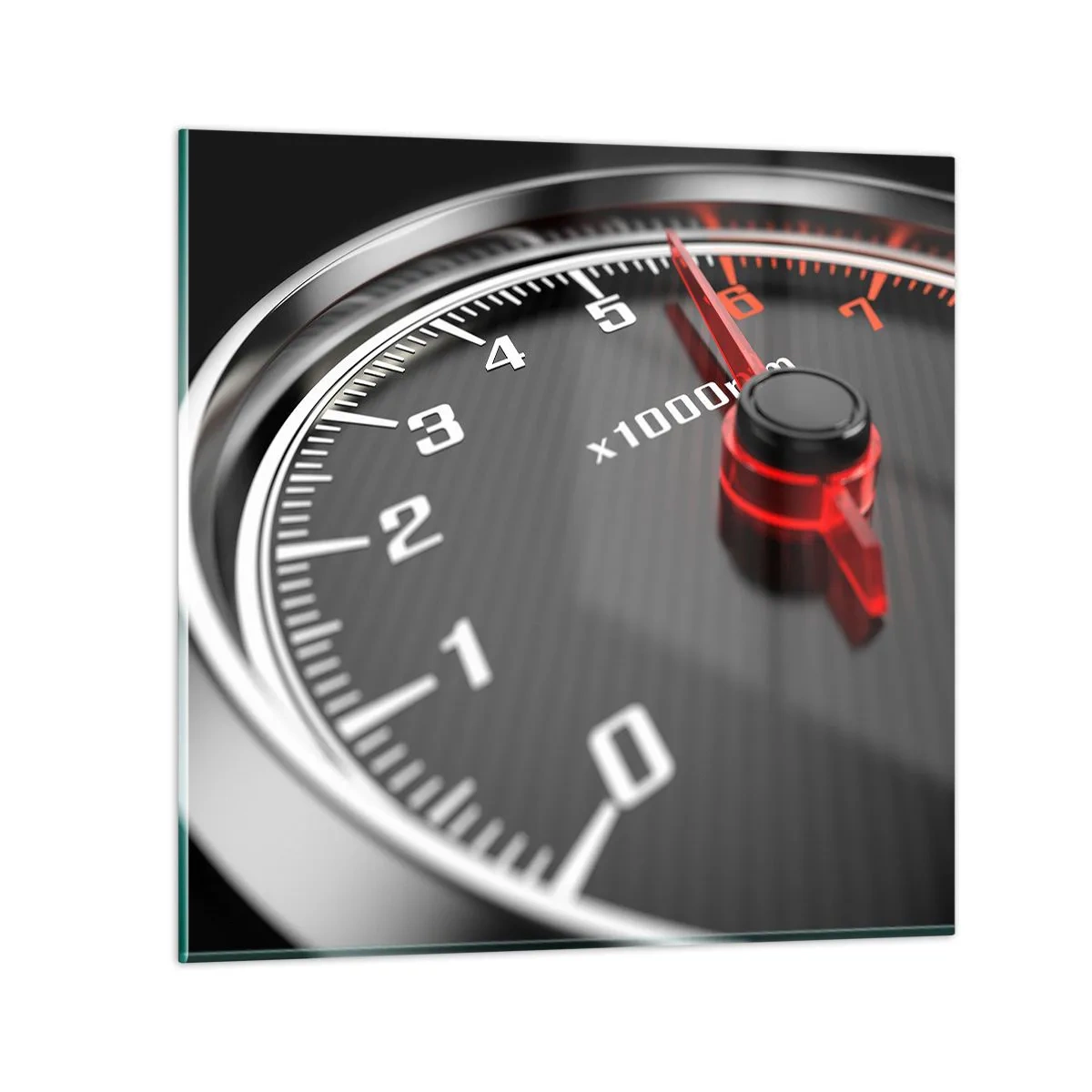 Billede på glas - Træd på speederen - 30x30 cm