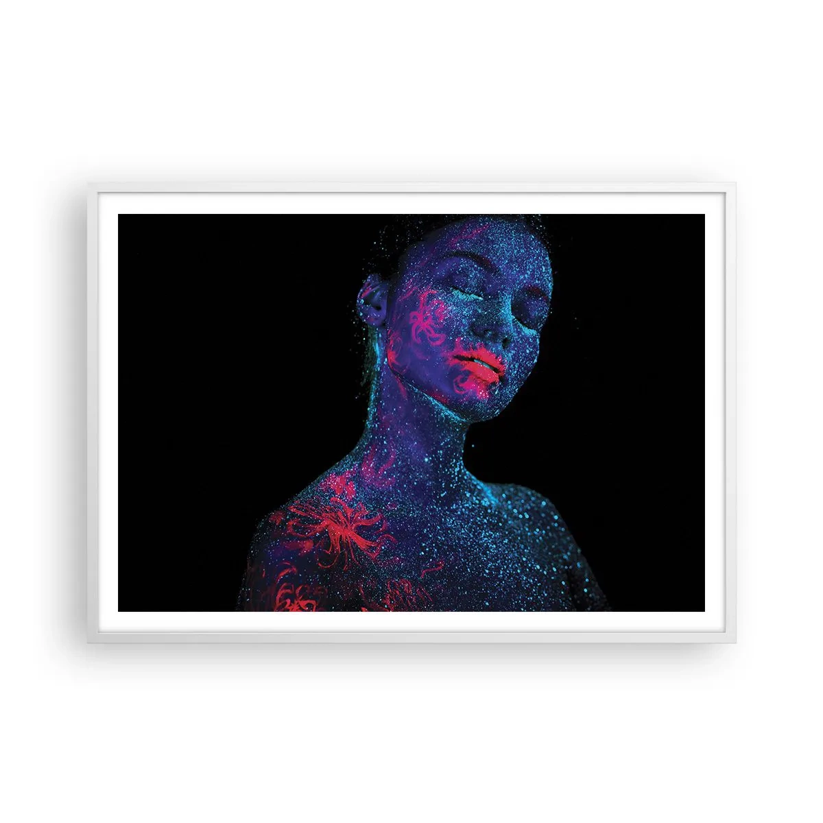 Plakat i hvid ramme - I stjernestøv - 100x70 cm