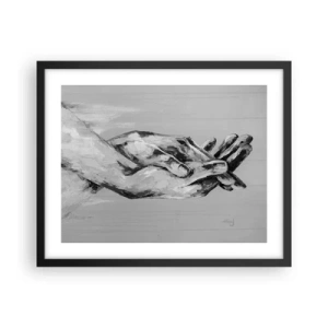 Plakat i sort ramme - Begyndelsen ... - 50x40 cm