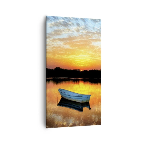 Lærredstryk - Billede på lærred - Se, lyt, meditér - 55x100 cm