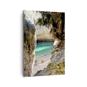 Lærredstryk - Billede på lærred - Turkis bugt - 70x100 cm