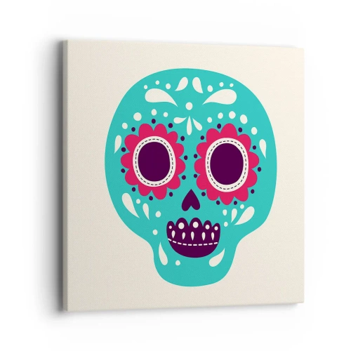 Lærredstryk - Billede på lærred - Livet - sjovt indtil døden - 40x40 cm