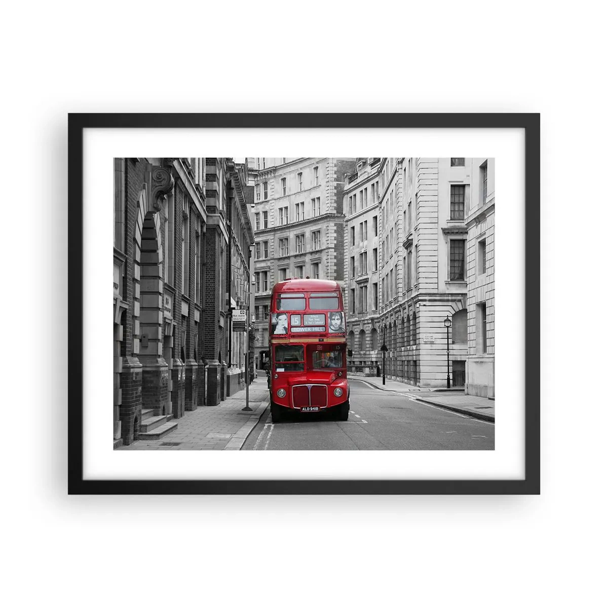 Plakat i sort ramme - Hverdagen behøver ikke at være grå - 50x40 cm