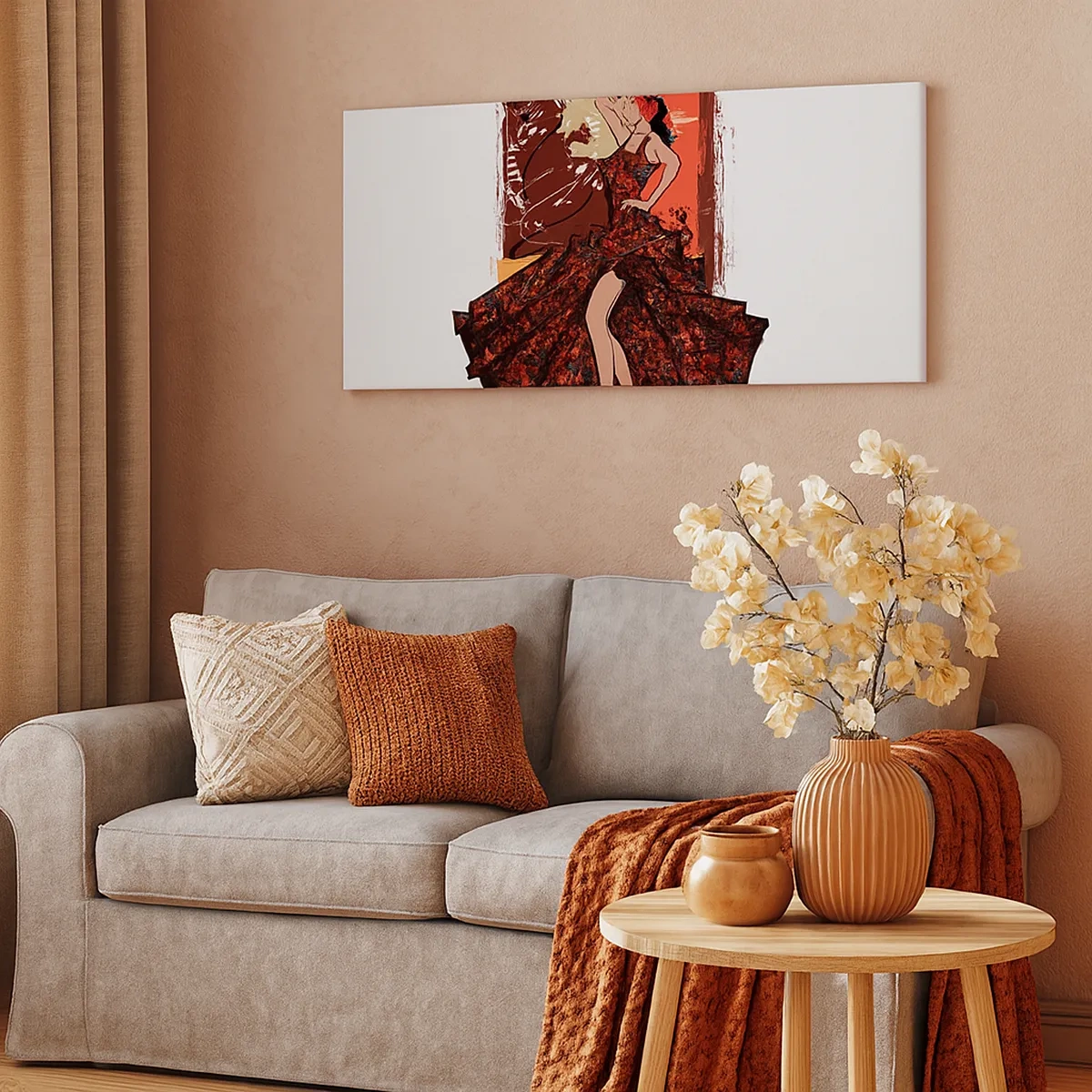 Lærredstryk - Billede på lærred - I hjertets rytme - 30x30 cm