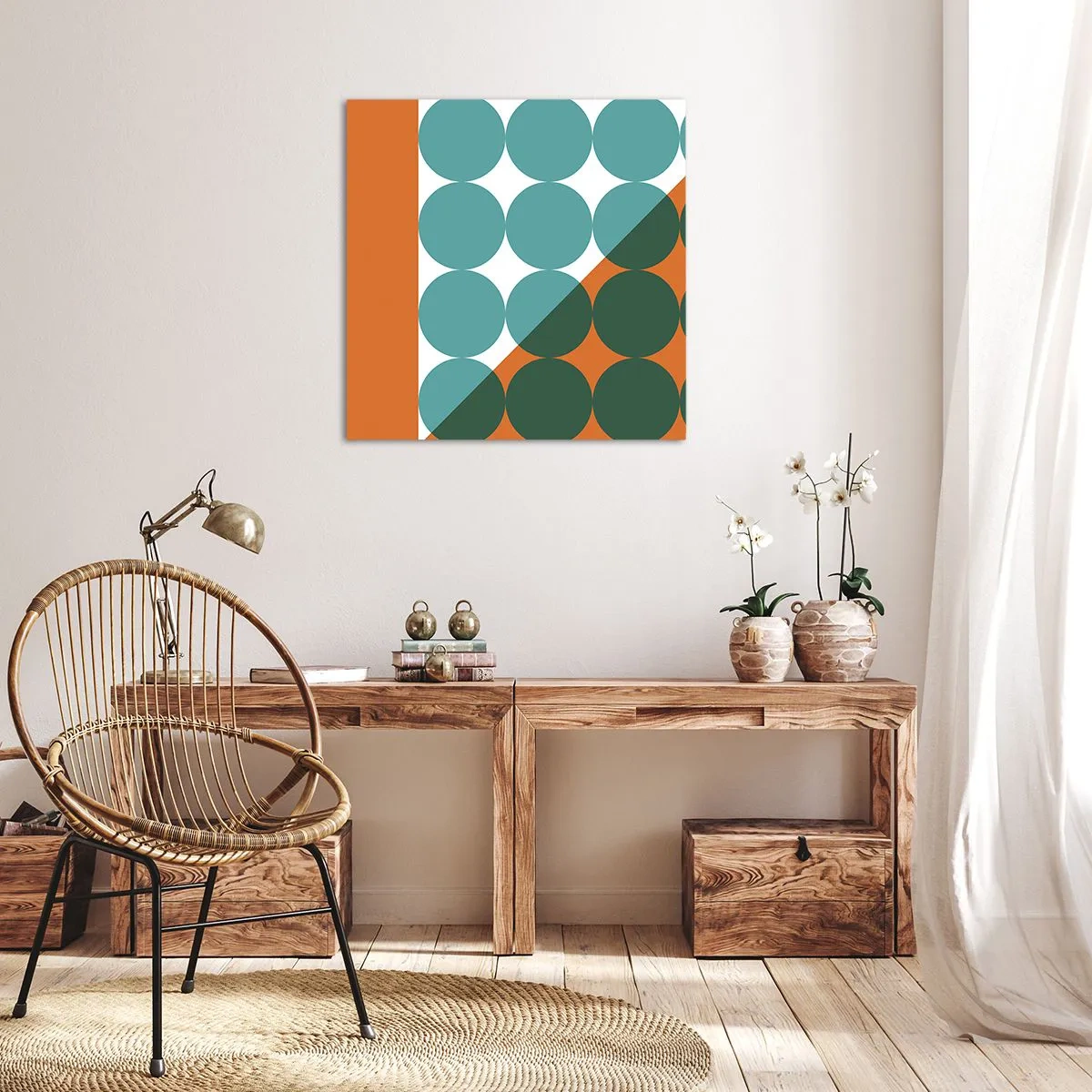 Lærredstryk - Billede på lærred - Op og over - 30x30 cm
