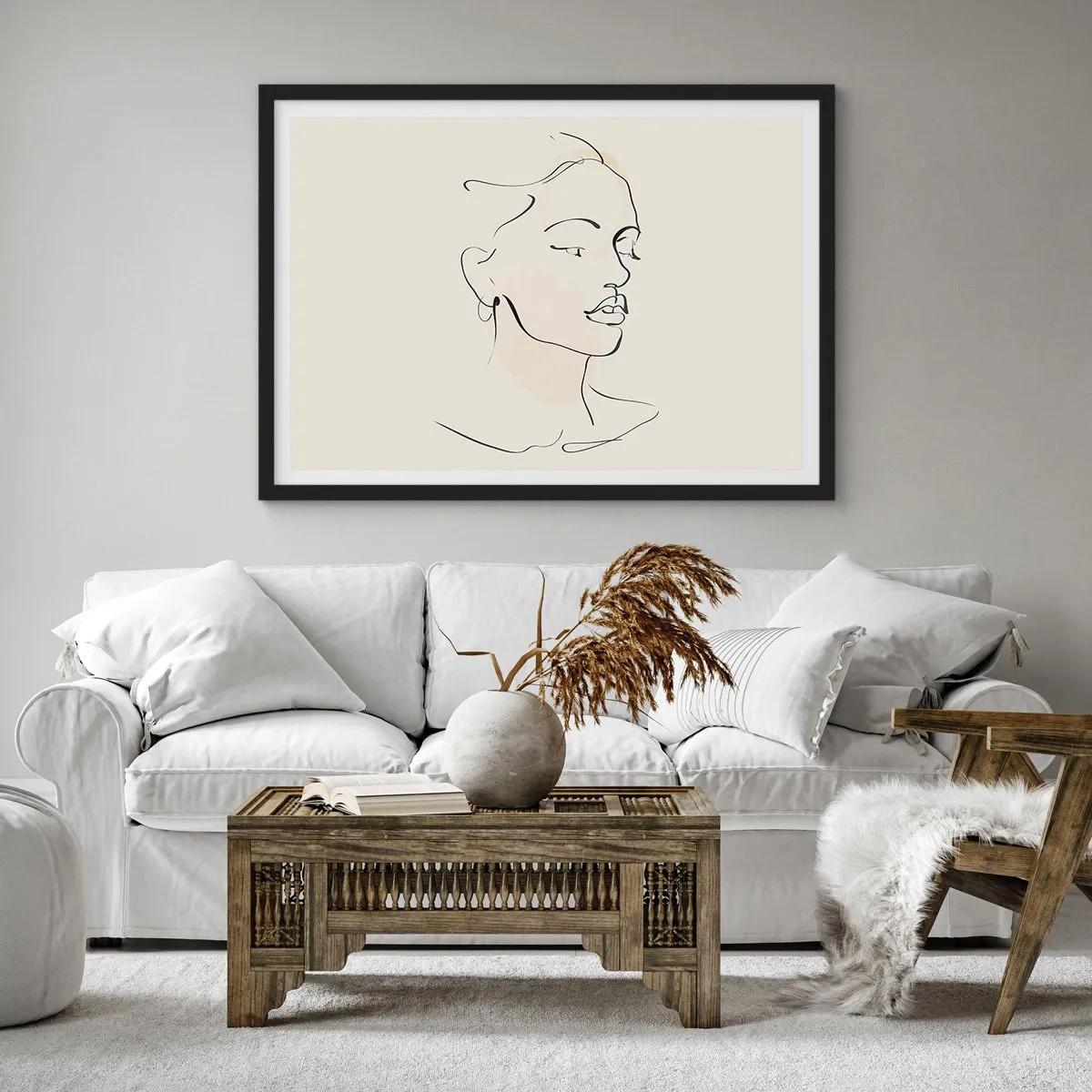 Plakat i sort ramme - En bestemt linje - 91x61 cm