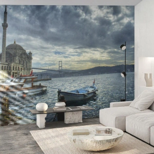 Fototapet Premium Canvas - På grænsen mellem verdener - By, Istanbul, Tyrkiye - 100x70 cm