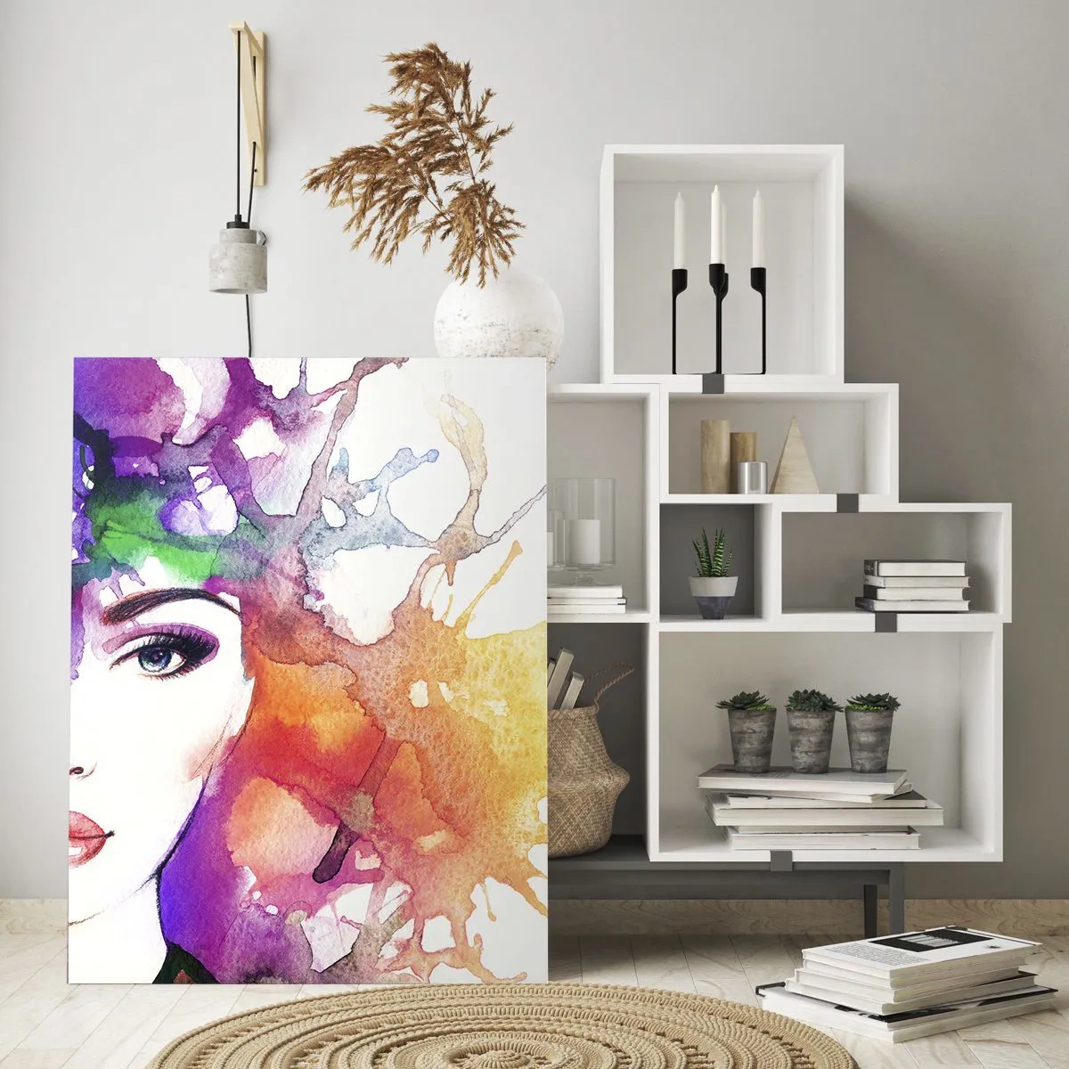 Billede på glas - Med hovedet i skyerne - 70x100 cm