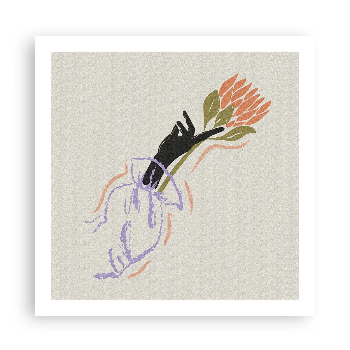 Plakat - En søsterlig berøring - 60x60 cm