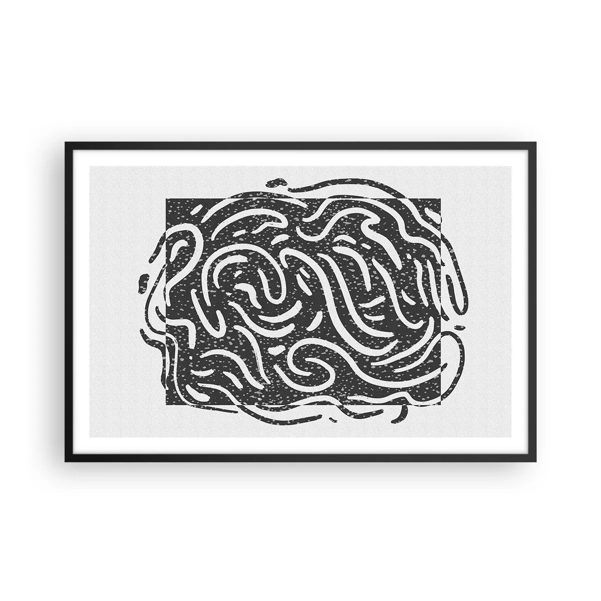 Plakat i sort ramme - Abstraktion: en dans af glæde - 91x61 cm