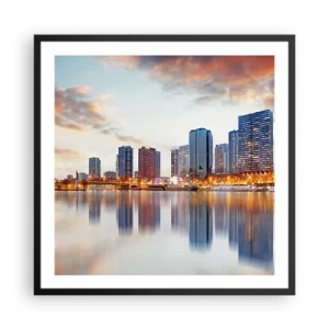 Plakat i sort ramme - Den monumentale ro i Paris - 60x60 cm