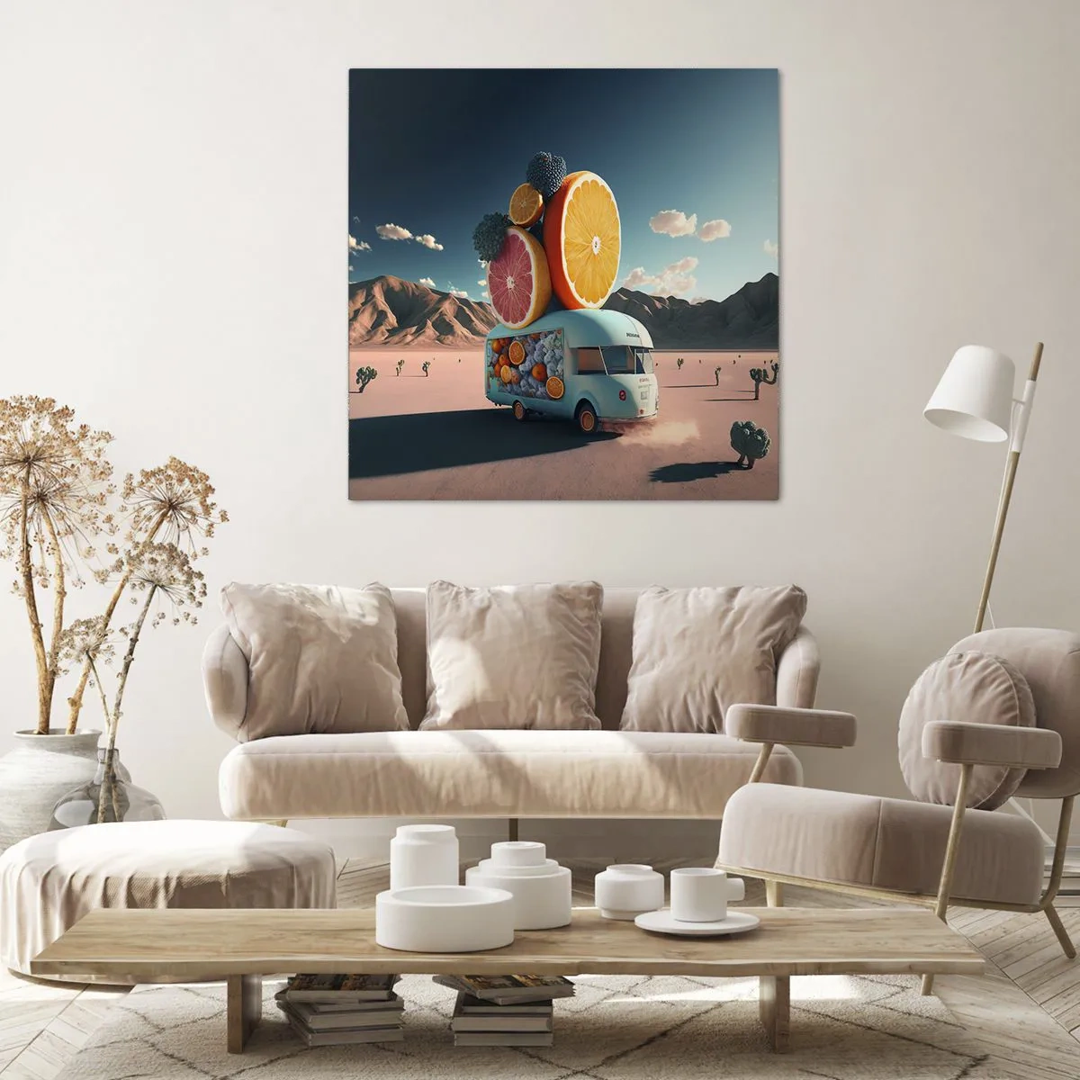 Lærredstryk - Billede på lærred - En smag af ferie - 50x50 cm
